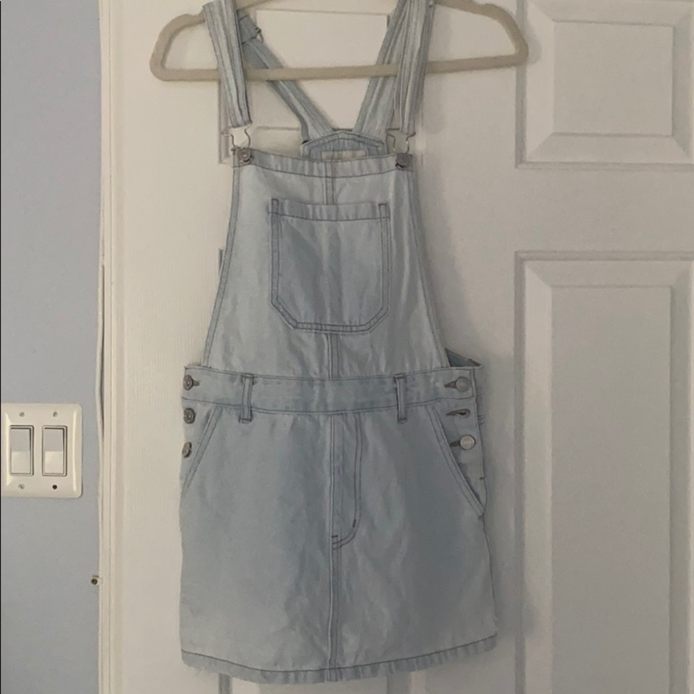 Denim overall dress